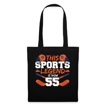 Diese Sportlegende Ist Jetzt 55, Eishockeyspiel - Stoffbeutel - Schwarz - Vorne