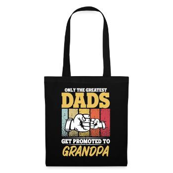 The Best Dads Get Promoted to Grandpa Vintage Dad - Tote Bag - black - Front