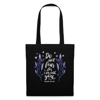 Citation religieuse : Chrétien - Sac en tissu - noir - Devant