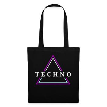Techno House Party EDM Festival Goa Electro Rave - Sac en tissu - noir - Devant