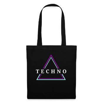 Techno House Party EDM Festival Goa Electro Rave - Sac en tissu - noir - Devant