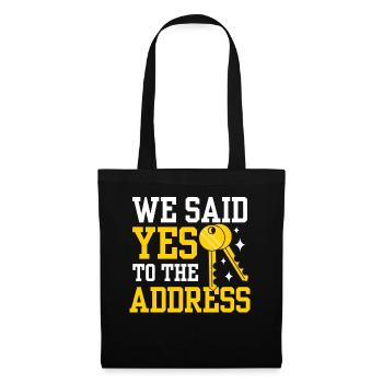 Nous avons dit oui à l’adresse - Sac en tissu - noir - Devant