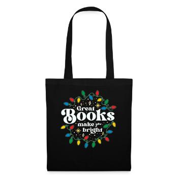 Les bons livres font de vous un brillant bibliothécaire de Noël - Sac en tissu - noir - Devant