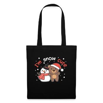 Bear I'm snow cute snowman snow pun - Tote Bag - black - Front