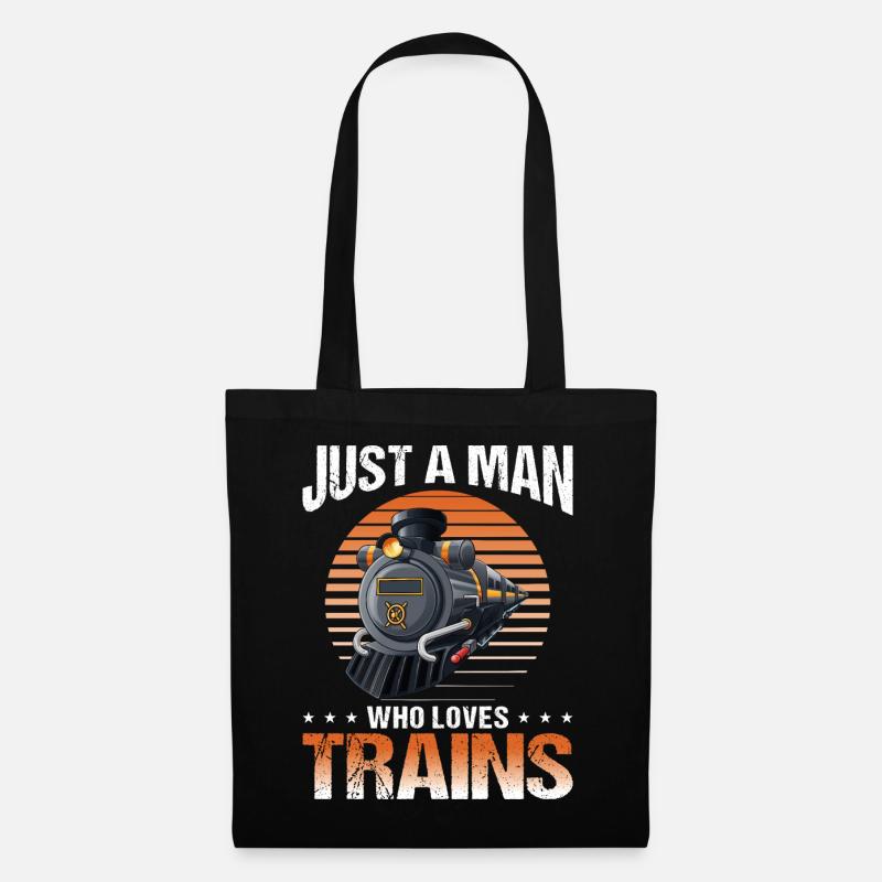 Train Modellbauer, Modelllokomitive Lok Lokomotive - Sac en tissu - noir