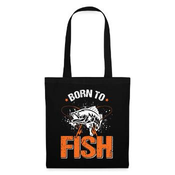 Angler outfit for fishing and fishing, fish - Tote Bag - black - Front
