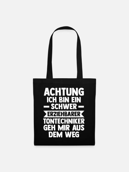 Toningenieur Tontechnik Tontechniker - Stoffbeutel - Schwarz