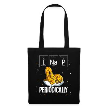 Girafe endormie I Sieste périodique - Sac en tissu - noir - Devant