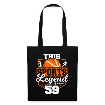 Diese Sportlegende Ist Jetzt 59, Basketballspiel - Stoffbeutel - Schwarz - Vorne