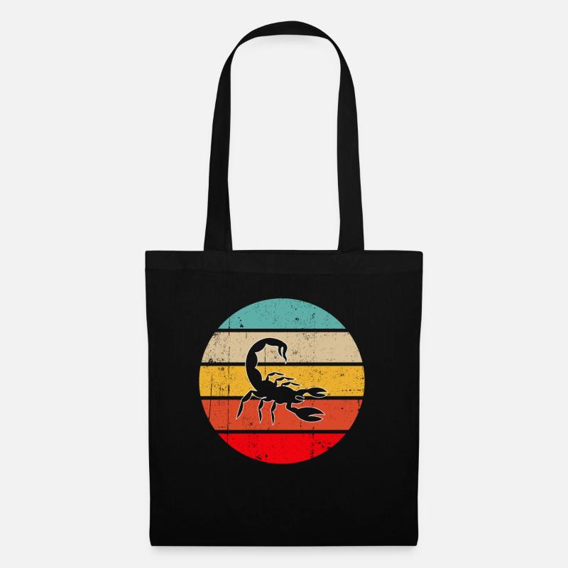 Skorpion Retro - Stoffbeutel - Schwarz