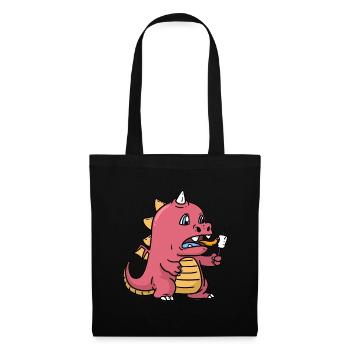 Bébé Dragon Affamé Faim Faim Enfants Bébé - Sac en tissu - noir - Devant