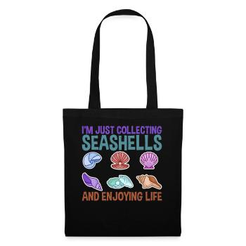 Je collectionne actuellement Seashells Shells Collector Lover - Sac en tissu - noir - Devant