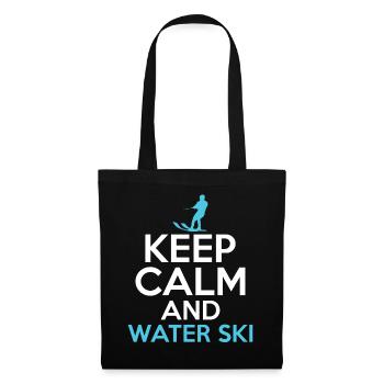 Stay calm and water ski - Tote Bag - black - Front