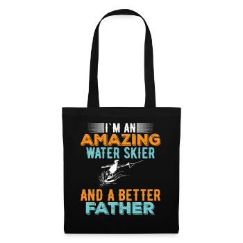 Ich Bin Ein Hervorragender Wasserskifahrer - Stoffbeutel - Schwarz - Vorne