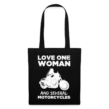 Aimez une femme et plusieurs motos moto - Sac en tissu - noir - Devant