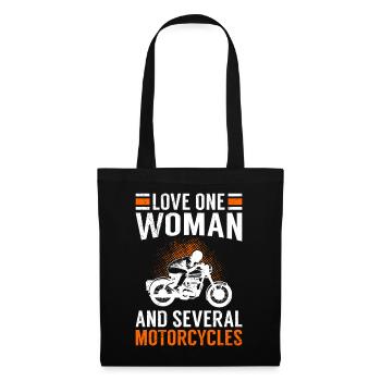 Aimez une femme et plusieurs motos moto - Sac en tissu - noir - Devant