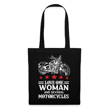 Love One Woman And Several Motorcycles Motorcycle - Tote Bag - black - Front
