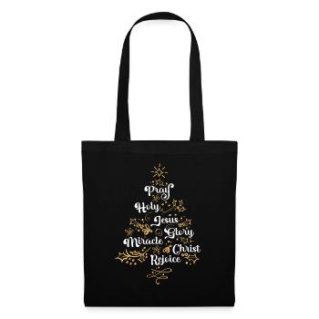 Christian Christmas Tree Family Holiday Church - Tote Bag - black - Front
