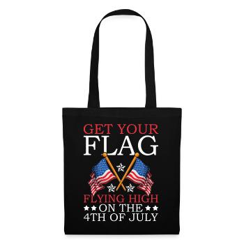 Fly your flag high on July 4th - - Tote Bag - black - Front