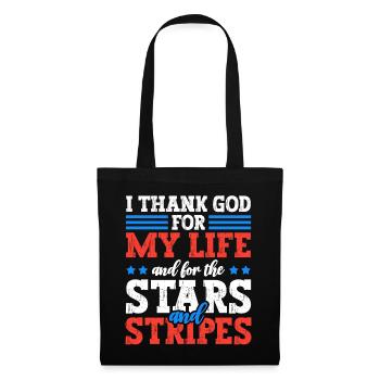 Je remercie Dieu pour ma vie et pour les étoiles - Sac en tissu - noir - Devant