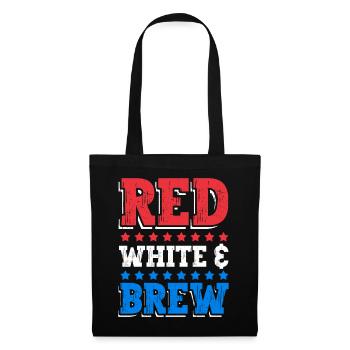 Red white and brown drink July 4 - Tote Bag - black - Front
