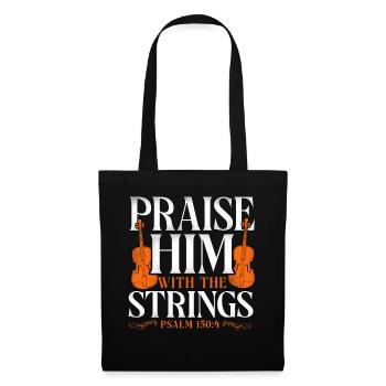 Violon Violoniste Bible Citation Foi - Sac en tissu - noir - Devant