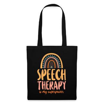 Speech Therapist Therapy Assistant - Stoffbeutel - Schwarz - Vorne