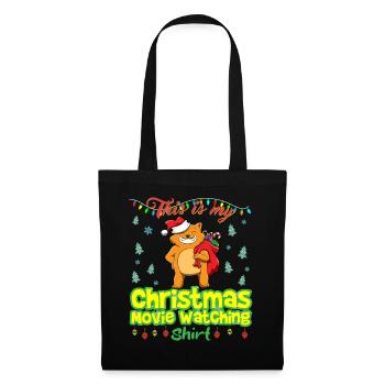 This Is My Christmas Movie Watching Shirt - Tote Bag - black - Front