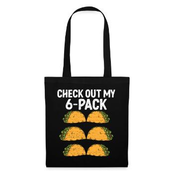 Tacos Geschenk - Stoffbeutel - Schwarz - Vorne