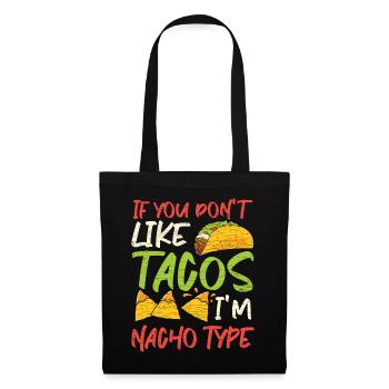 Taco Nacho Mexikanisches Essen - Stoffbeutel - Schwarz - Vorne