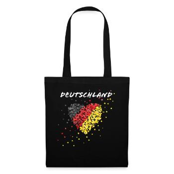 Allemagne Flag Allemagne Football Fan Flag - Sac en tissu - noir - Devant