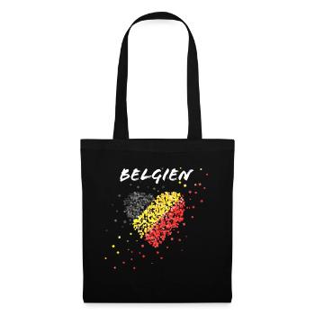 Belgique drapeau Belgique Drapeau Belgique - Sac en tissu - noir - Devant