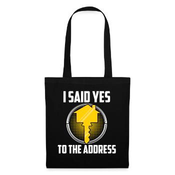 J’ai dit oui à l’adresse - Sac en tissu - noir - Devant
