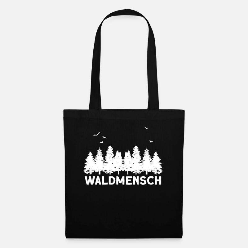 Waldmensch - Stoffbeutel - Schwarz