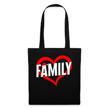 Chemise de Noël, chapeau de Père Noël familial de Noël - Sac en tissu - noir - Devant