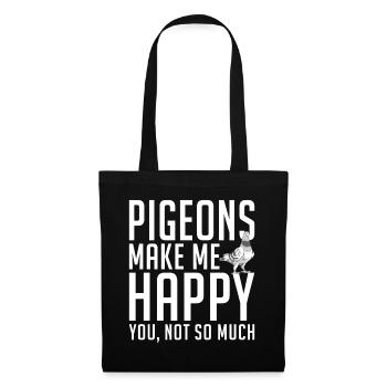 Funny Pigeon Fancier & Pigeons Whisperer Carrier Pigeon - Tote Bag - black - Front