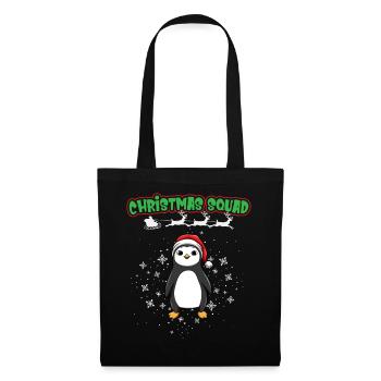 Escouade de Noël X-Mas Animaux Famille Matching Noël - Sac en tissu - noir - Devant