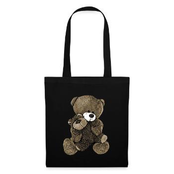 Teddy Bear Teddy Bear Cartoon Teddy bear Motif - Tote Bag - black - Front