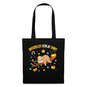 Offizielles Schlaf Shirt Cute Easter Sloth - Stoffbeutel - Schwarz - Vorne