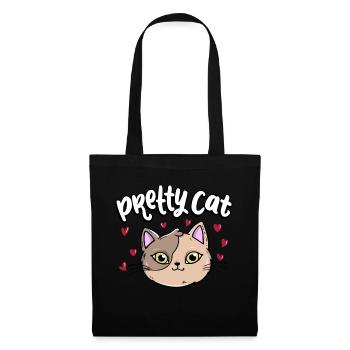 Pretty Cat Meow Kitten Animal Rights Movement Advocacy - Tote Bag - black - Front
