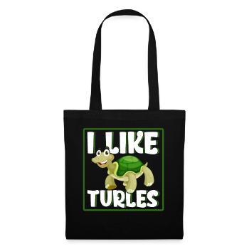I Like Turles - Tote Bag - black - Front