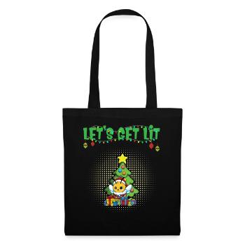 Let's Get Lit Advent Season Christmas Party X-Mas - Tote Bag - black - Front