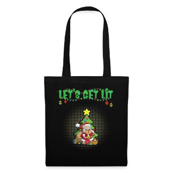 Let's Get Lit Advent Season Christmas Party X-Mas - Tote Bag - black - Front