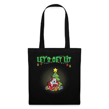 Let's Get Lit Advent Season Christmas Party X-Mas - Tote Bag - black - Front
