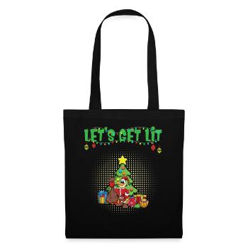 Let's Get Lit Advent Season Christmas Party X-Mas - Tote Bag - black - Front