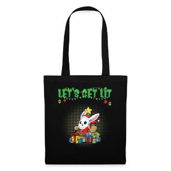 Let's Get Lit Advent Season Christmas Party X-Mas - Tote Bag - black - Front