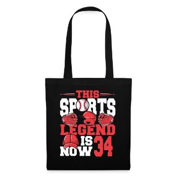 This sports legend is now 34, baseball game - Tote Bag - black - Front