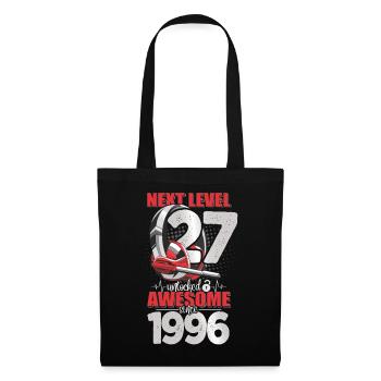 Level Unlocked 27 years old 1996 Headset Gaming - Tote Bag - black - Front