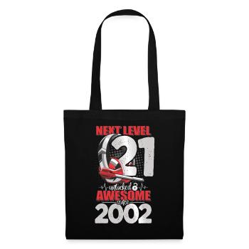 Level Unlocked 21 Jahre alt 2002 Headset Gaming - Stoffbeutel - Schwarz - Vorne