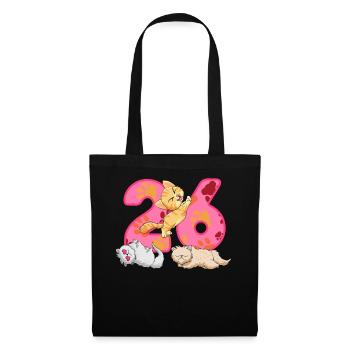 26th birthday kitten | Cat Birthday Shirt - Tote Bag - black - Front